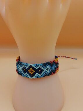 Geometric Hand-Woven Macrame Friendship Bracelet